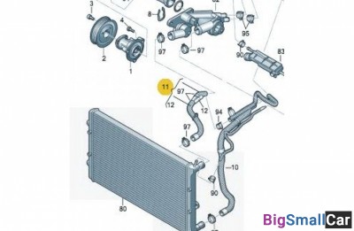 Патрубок системы охлаждения VAG 6R0122101BH Верхни - купить Елшанке