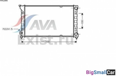 Радиатор охлаждения AVA quality cooling VW2066 С к - купить Елшанке