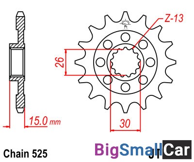 Звезда ведущая JT JTF404.15 - купить Елшанке