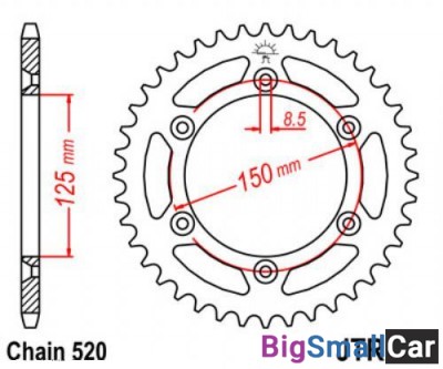 Звезда ведомая JT JTR897.47 - купить Елшанке