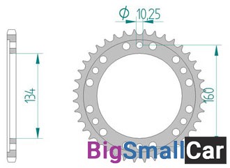 Звезда ведомая AFAM 11618-39 алюминий  520 (JTR1308.39) - купить Елшанке