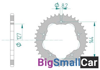 Звезда ведомая AFAM 50607-38 (JTA752.38) 520 - купить Елшанке