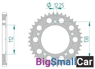 Звезда ведомая AFAM 11613-44 алюминий (JTR1304.44) - купить Елшанке