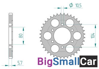 Звезда ведомая AFAM 17610-41 аллюминий (JTR1489.41) - купить Елшанке