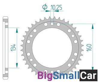 Звезда ведомая AFAM 11617-40 алюминий (JTR1308.40)  520 - купить Елшанке