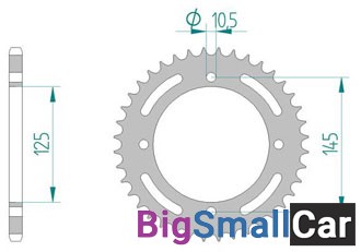 Звезда ведомая AFAM 12505-40 (JTR857.40) - купить Елшанке