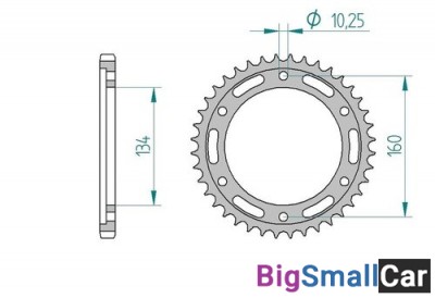 Звезда ведомая AFAM 10617-40 (JTR1307.40)  525 - купить Елшанке