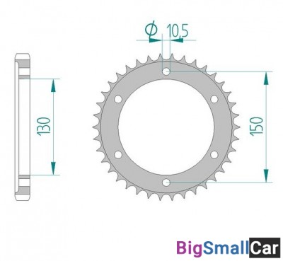 Звезда ведомая AFAM 12802-47 (JTR866.47) - купить Елшанке