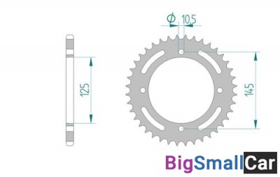 Звезда ведомая AFAM 12505-46 (JTR857.46) - купить Елшанке