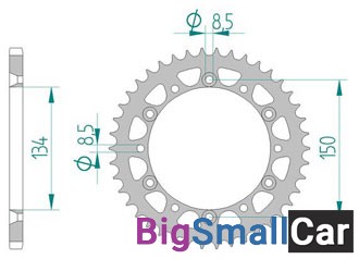 Звезда ведомая AFAM 16204-49 (JTR460.49) - купить Елшанке