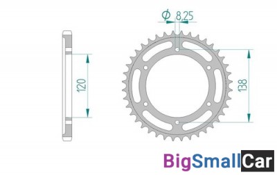 Звезда ведомая AFAM 10602-40 (JTR312.40) Honda VFR400 R3-L,M (NC30) - купить Елшанке