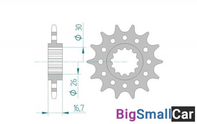 Звезда ведущая AFAM 20608-16 (JTF1269,16) CBR900RR  520 - купить Елшанке