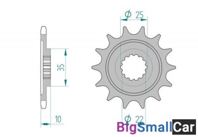 Звезда ведущая AFAM 94604-15 MV AGUSTA - купить Елшанке