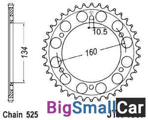 Звезда ведомая JT JTR1307.44 (JTR1307.44) - купить Елшанке