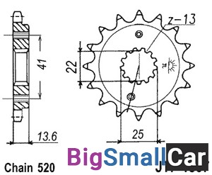 Звезда ведущая JT JTF1307.15RB - купить Елшанке
