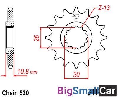 Звезда ведущая JT JTF1579.16  520 - купить Елшанке
