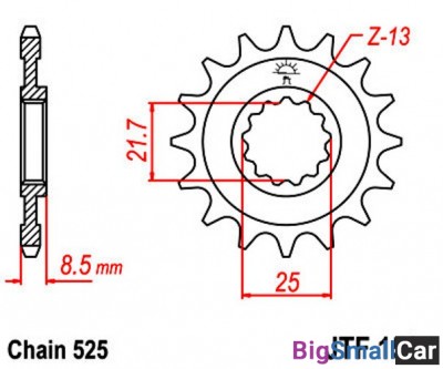 Звезда ведущая JT JTF1537.15RB - купить Елшанке
