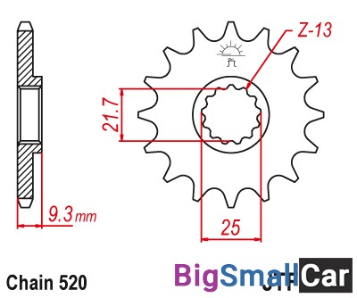 Звезда ведущая JT JTF1539.14RB - купить Елшанке