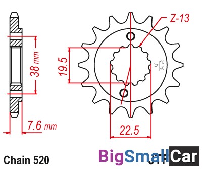 Звезда ведущая JT JTF1401.14 - купить Елшанке