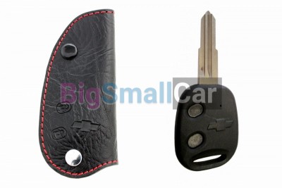 Чехол Для Ключа Chevrolet (Брелок), Кожаный, Цвет Нити Красный bgt466 - купить Елшанке