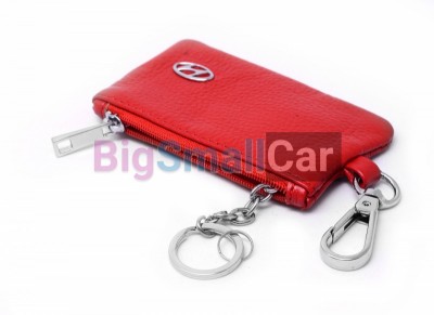 Чехол Для Ключей Hyundai Универсальный, Кожаный С Металическим Значком, Красный bgt1048 - купить Елшанке